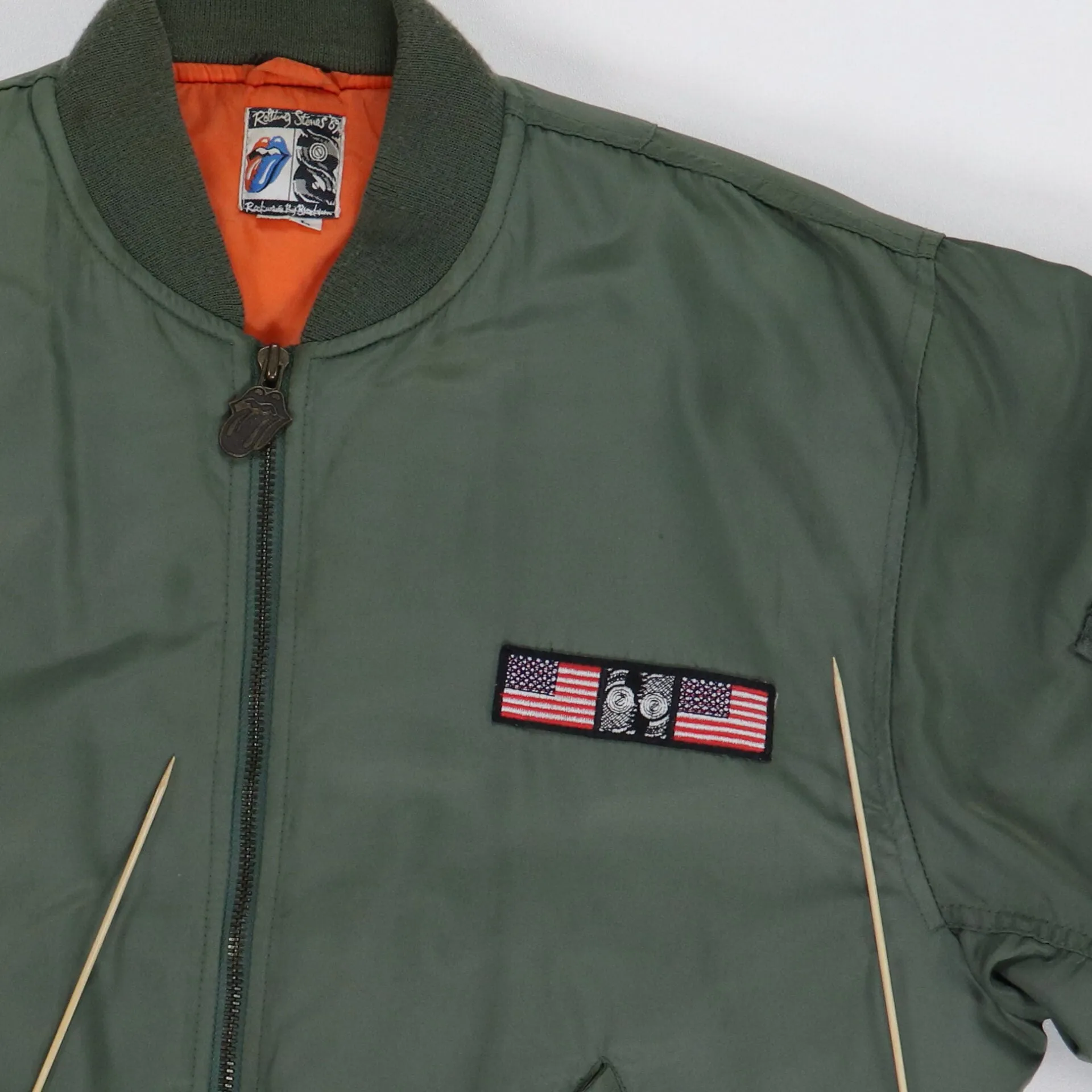 1989 Rolling Stones Steel Wheels Crew Flight Jacket