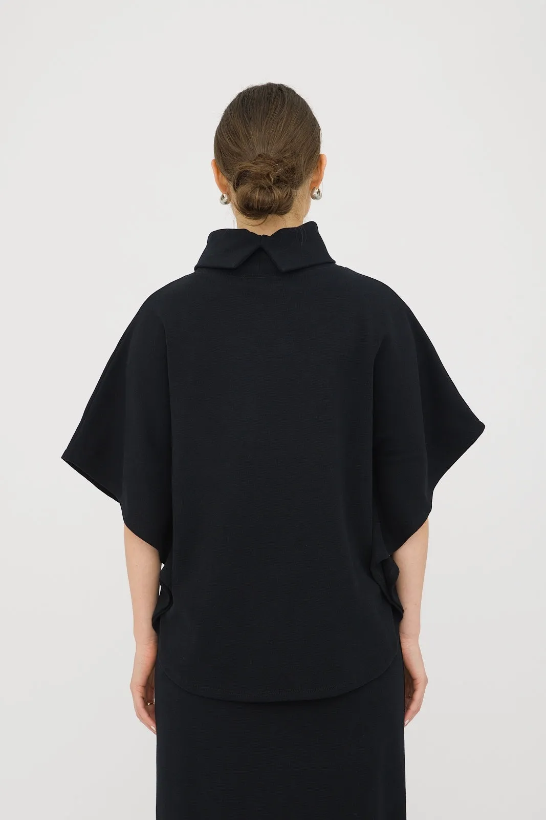 28" Slit Turtleneck Poncho