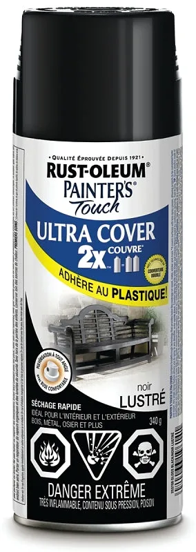 340g Painter's Touch Spray Paint, Gloss Black