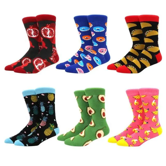 6 pairs Socks Casual Personality Design Streetwear Socks for Women