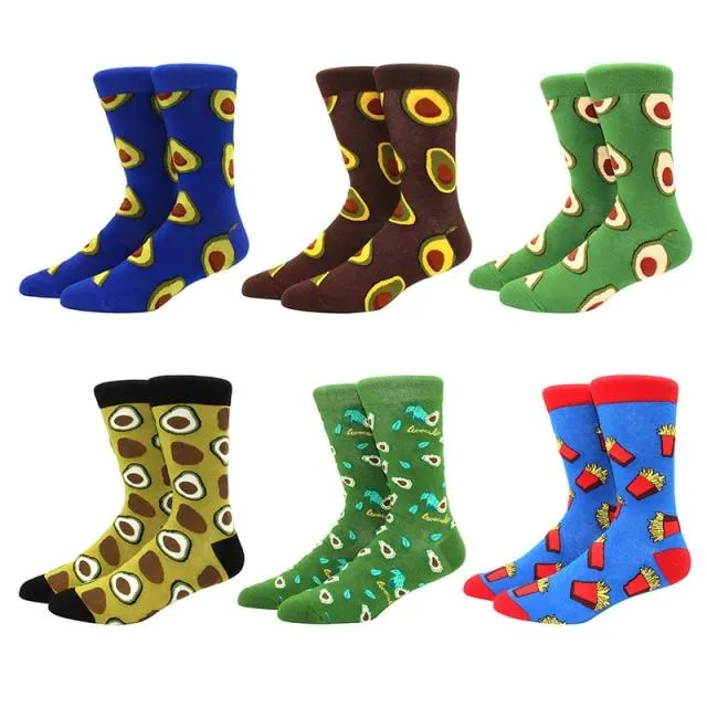 6 pairs Socks Casual Personality Design Streetwear Socks for Women