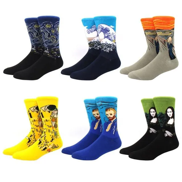 6 pairs Socks Casual Personality Design Streetwear Socks for Women