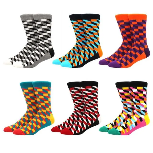 6 pairs Socks Casual Personality Design Streetwear Socks for Women