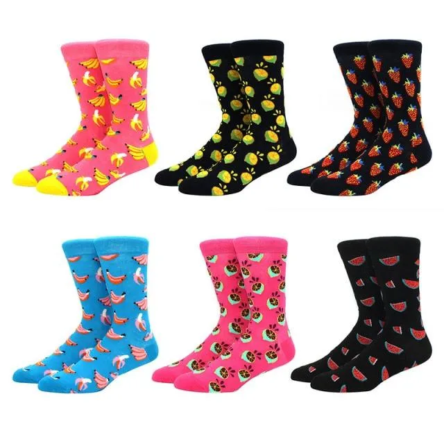 6 pairs Socks Casual Personality Design Streetwear Socks for Women