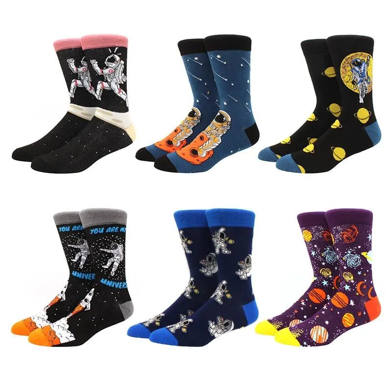 6 pairs Socks Casual Personality Design Streetwear Socks for Women