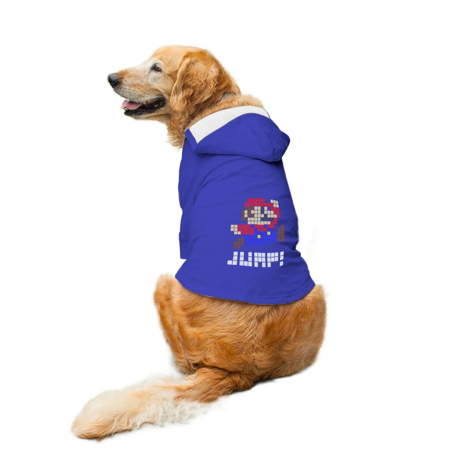 8-Bit Jump Printed Dog Hoodie Jacket