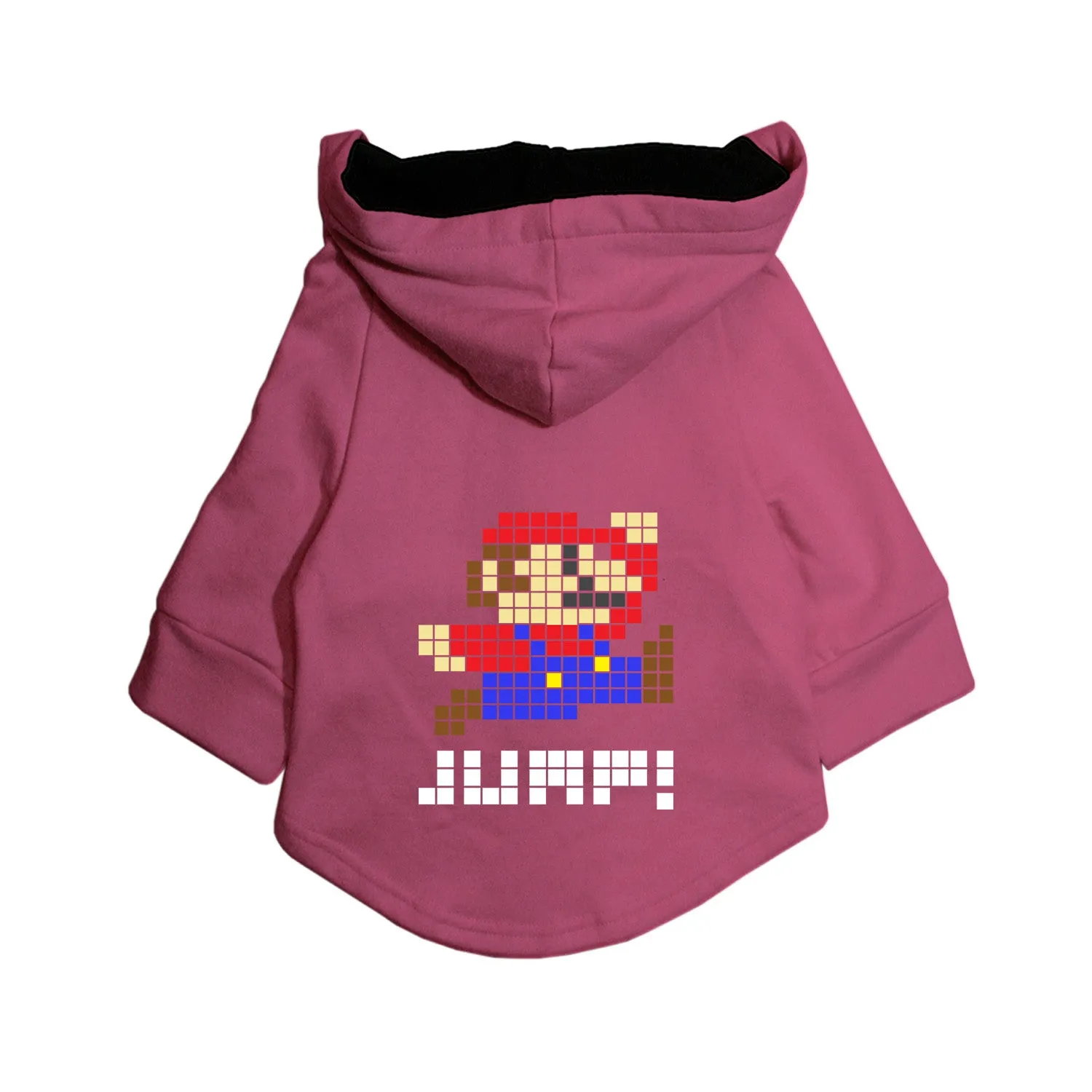 8-Bit Jump Printed Dog Hoodie Jacket