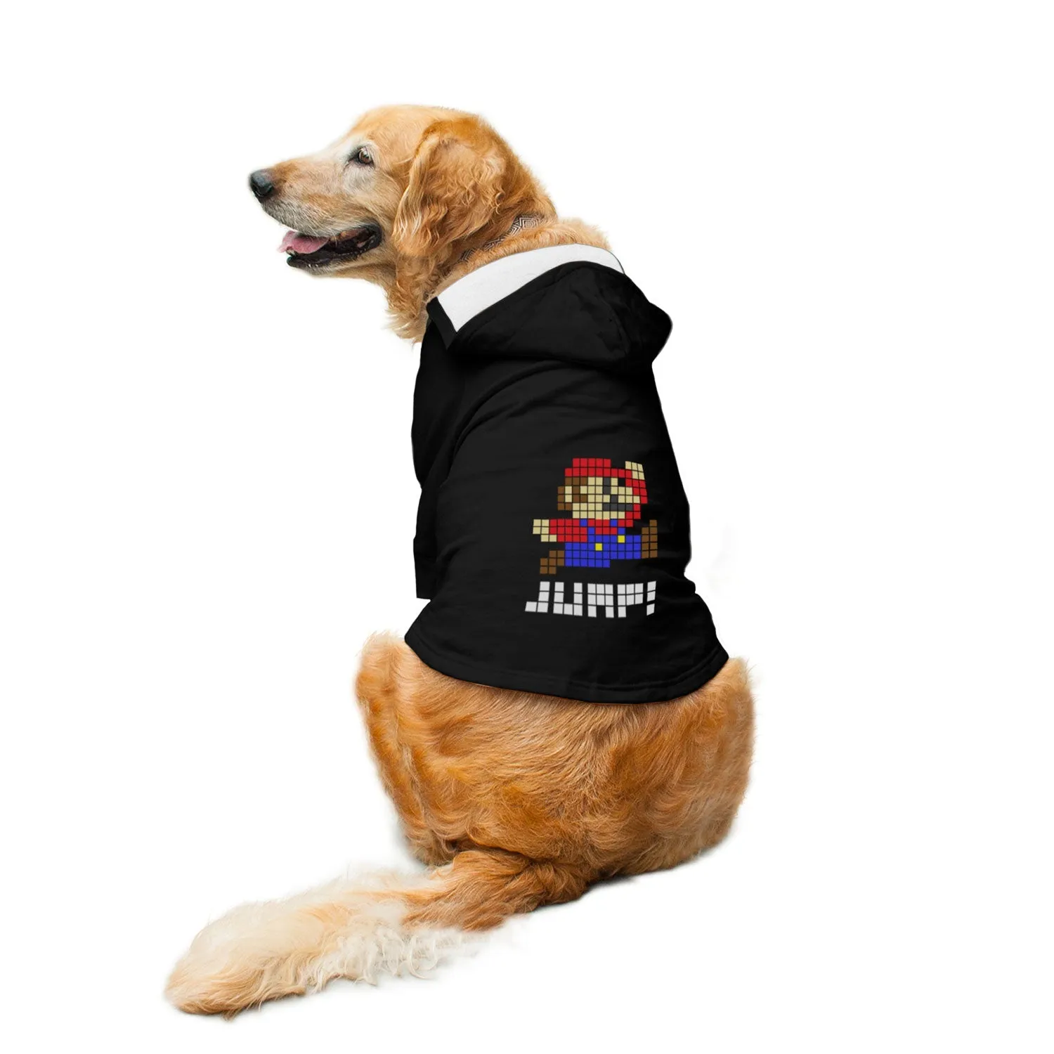 8-Bit Jump Printed Dog Hoodie Jacket