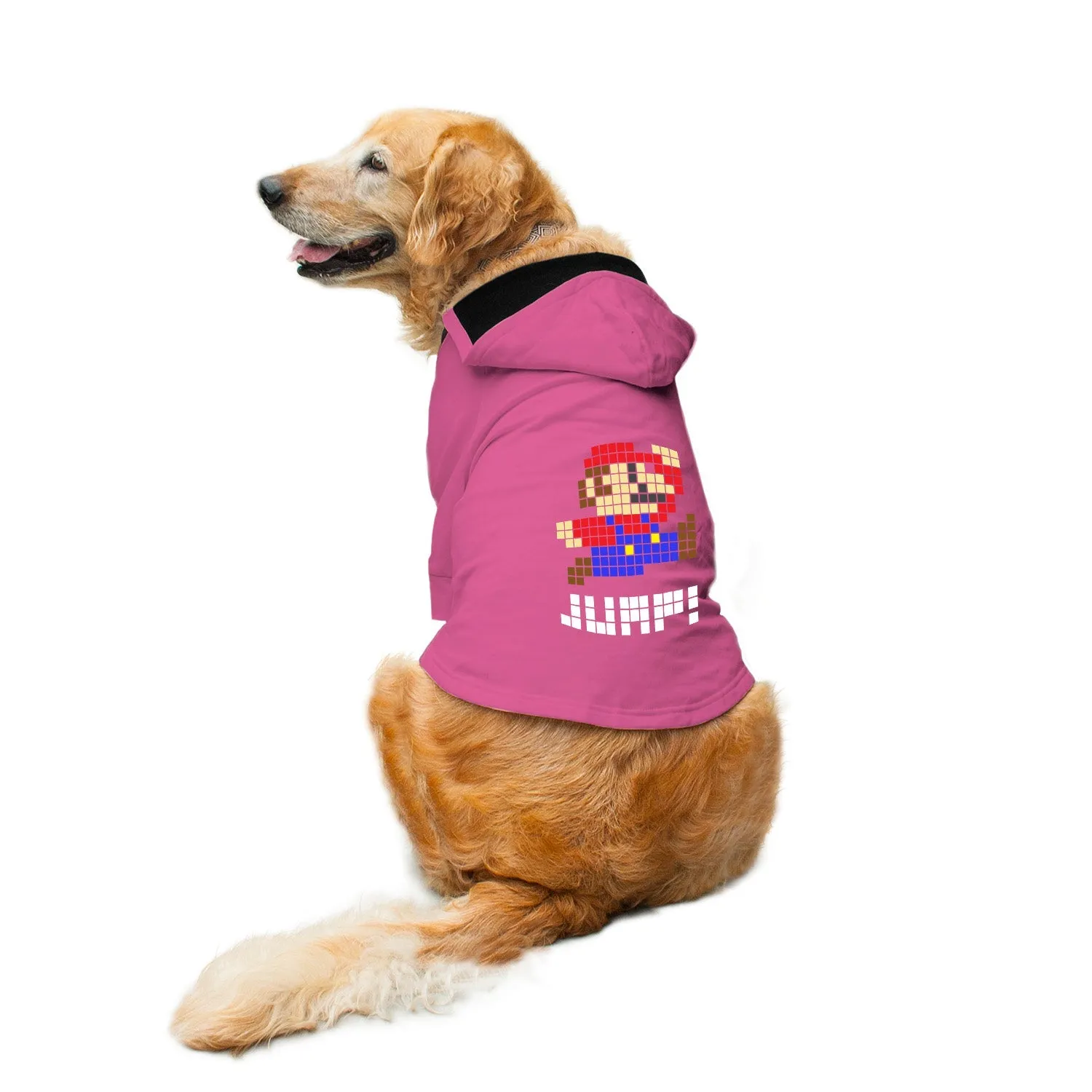 8-Bit Jump Printed Dog Hoodie Jacket