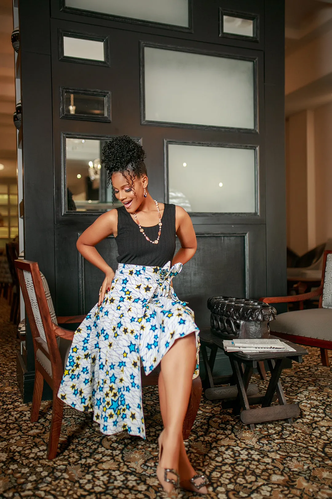 African Ankara Hanuni Skirt