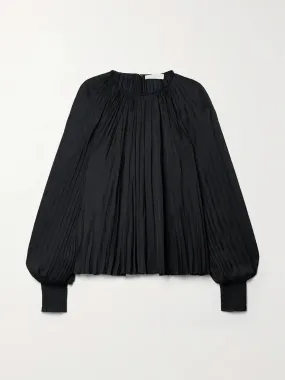 Aidy pleated satin blouse