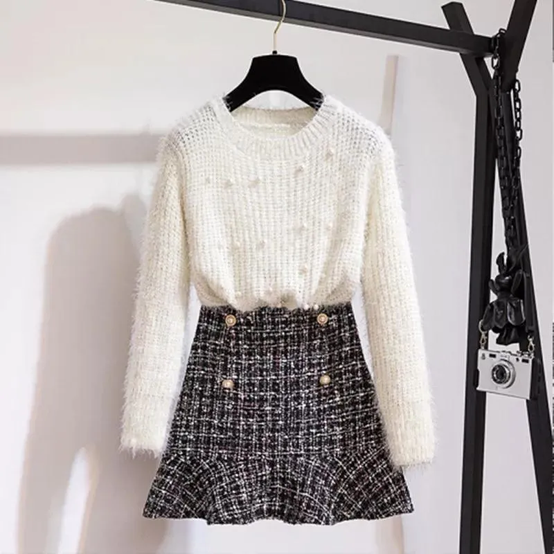 Altman Sweater And Tweed Skirt Set