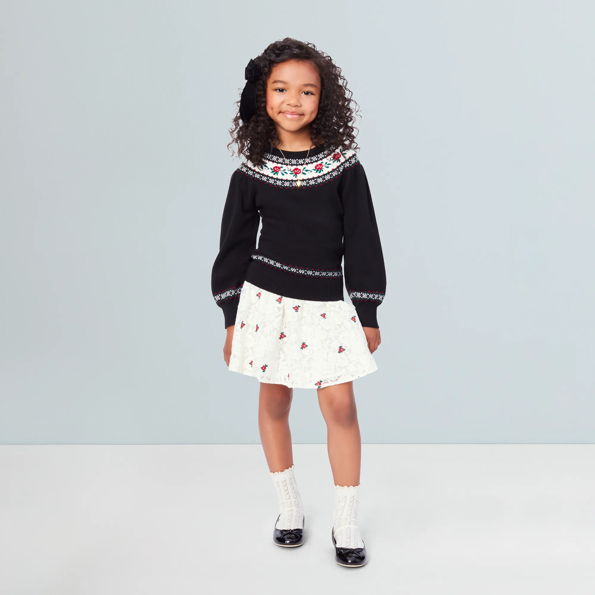 American Girl® x Janie and Jack Rose Fair Isle Sweater & Skirt Outfit for Girls