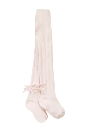 Baby Pink Baby Tights with Bow