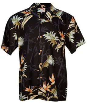 Bamboo Paradise Mens Shirt in Black