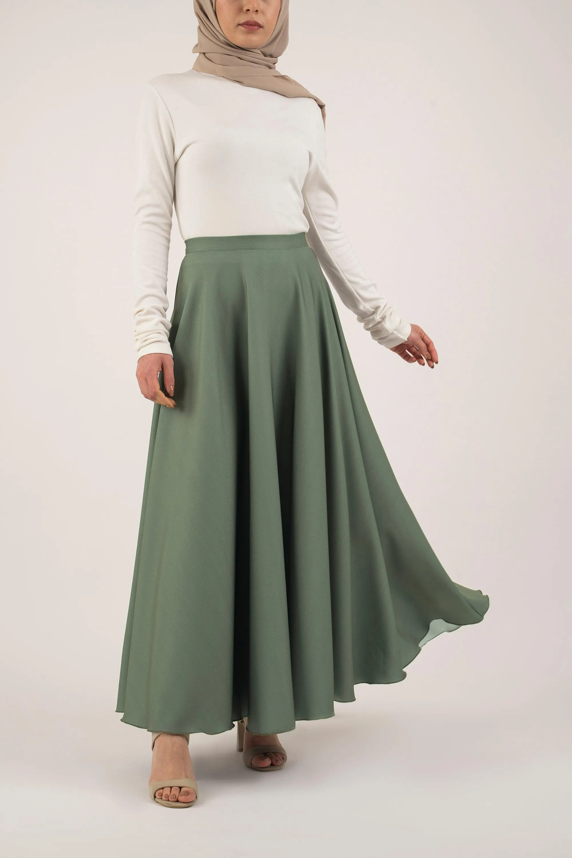 Basil Pleat Skirt