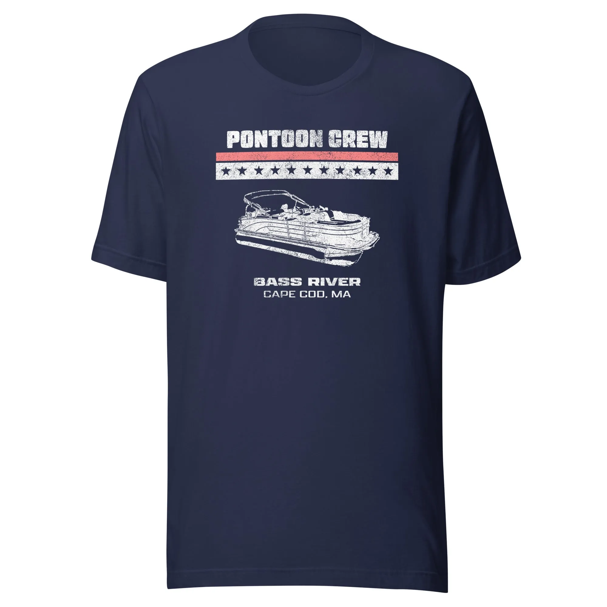 Bass River Pontoon T Shirt - Cape Cod, MA | Mens & Womens Patriotic Tee