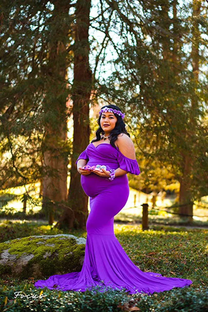 Bella Knit Mermaid Slim Maternity Gown