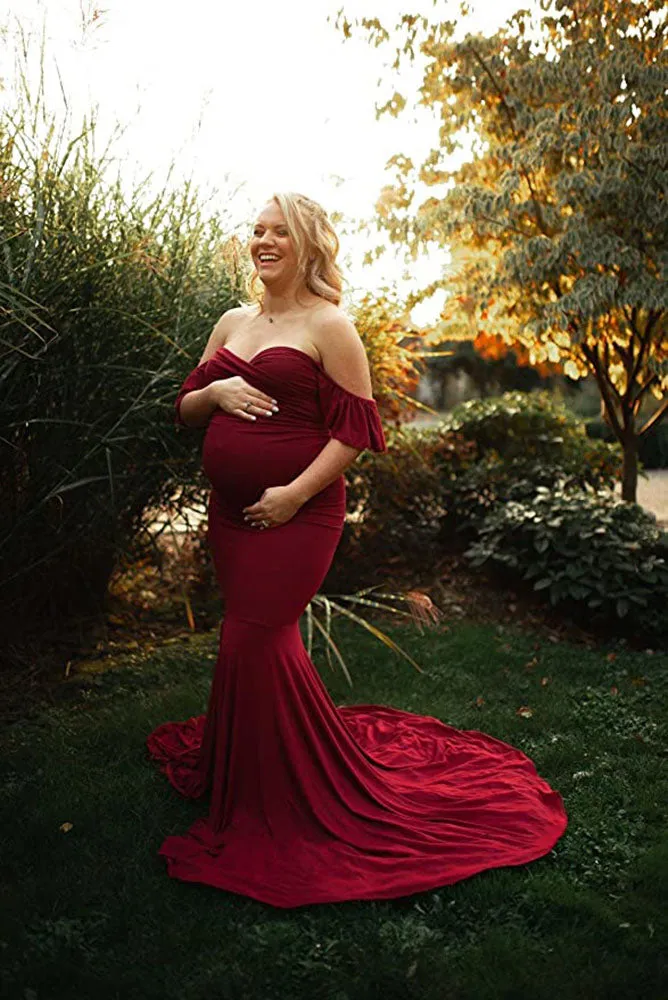 Bella Knit Mermaid Slim Maternity Gown