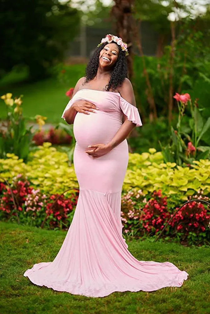 Bella Knit Mermaid Slim Maternity Gown