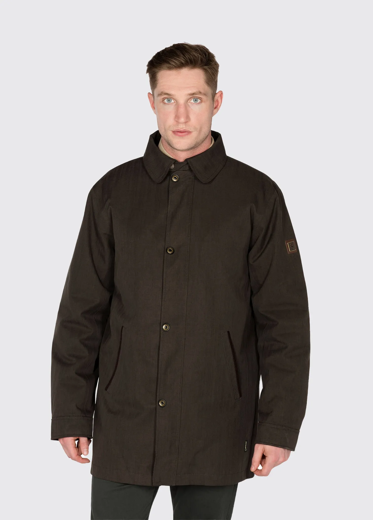 Belturbet Mens Overcoat - Verdigris