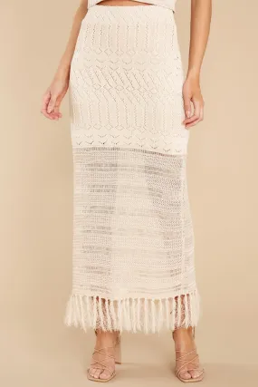 Blissful Getaway Sand Knit Skirt