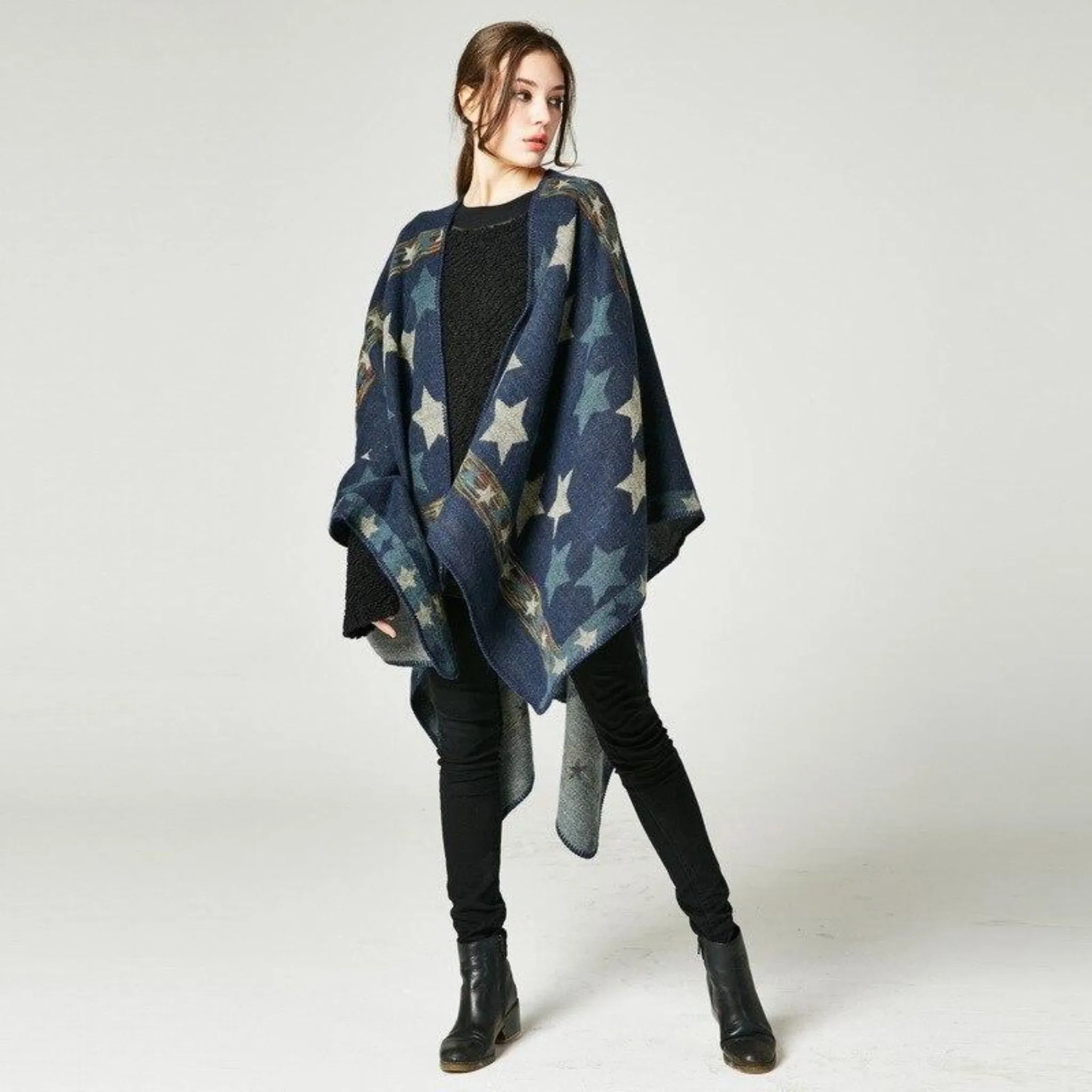 Boho Goth Poncho Wrap