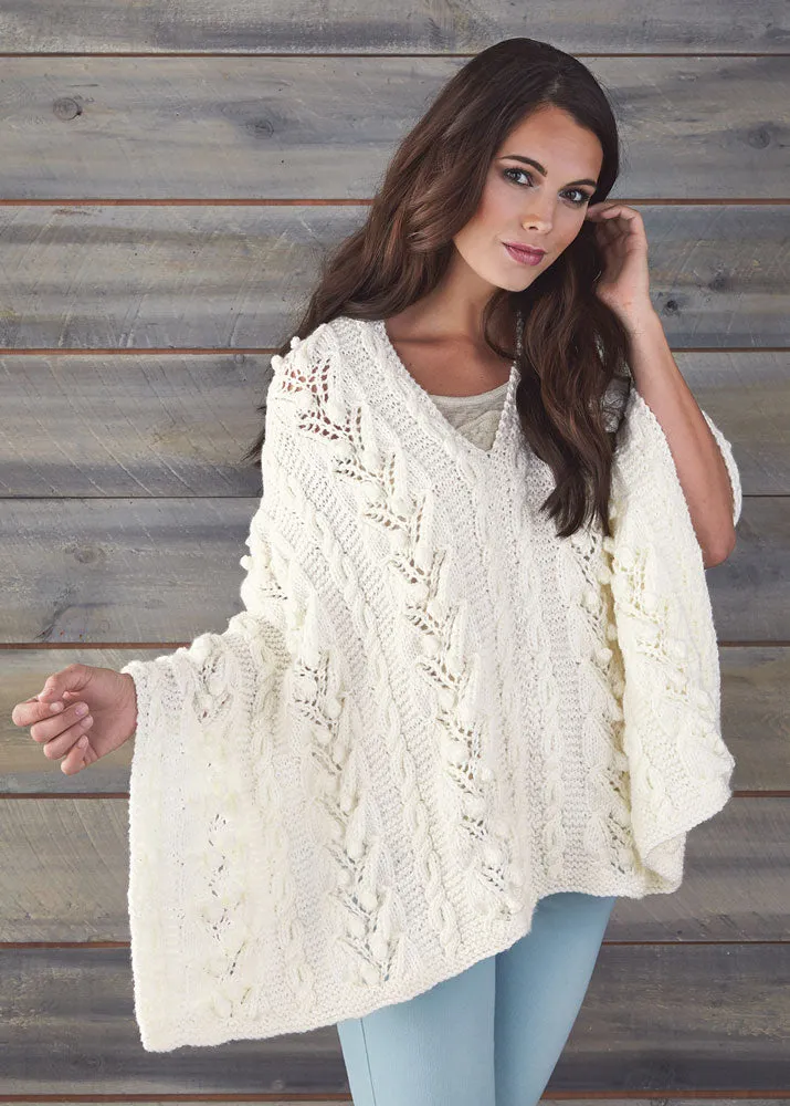 Cables & Lace Poncho Pattern