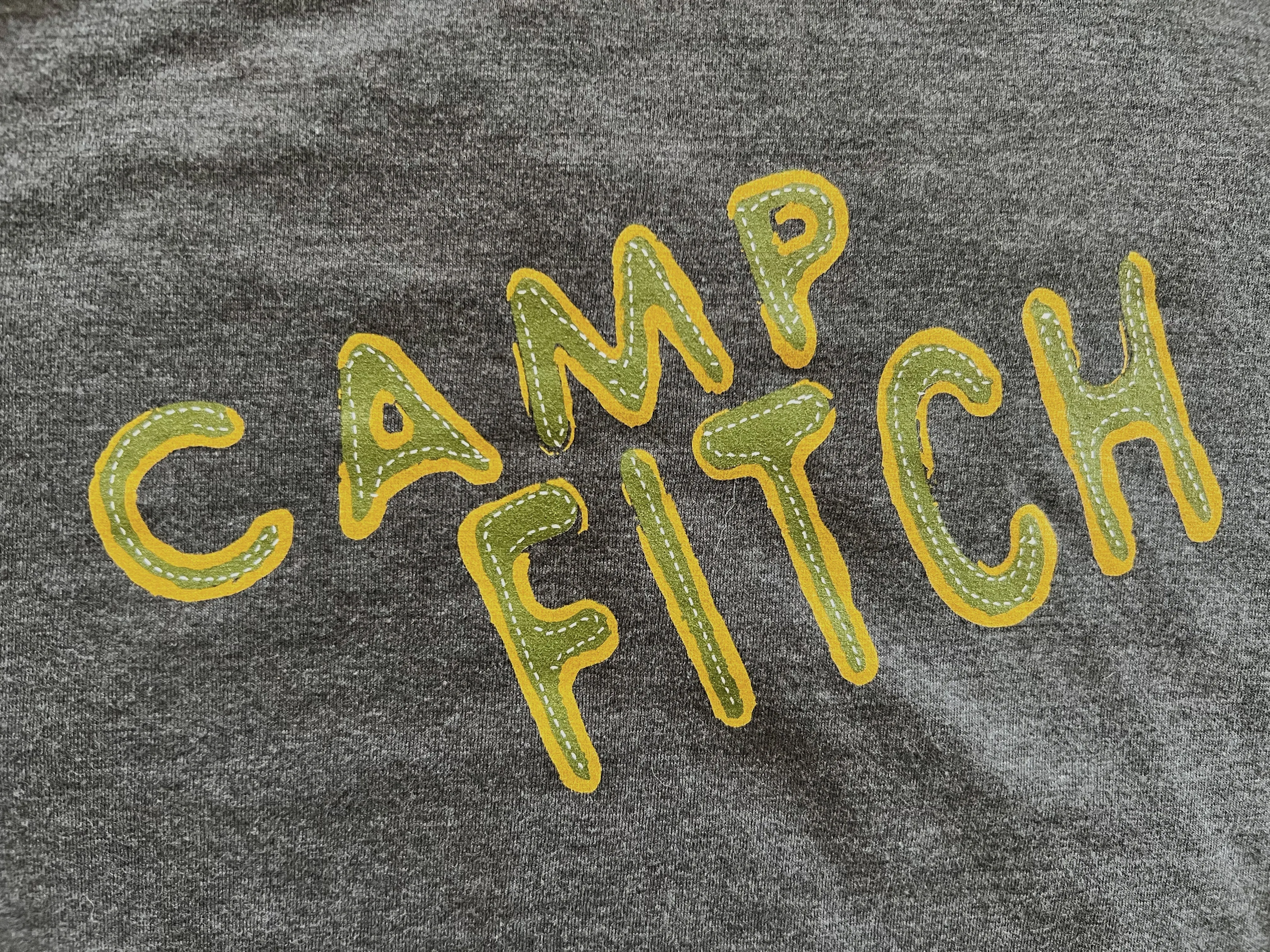 Camp Fitch "REWIND" Line - Charcoal Grey Muscle Tee with screen print