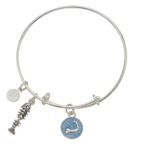 Cape Cod Fish Skeleton Bangle Bracelet