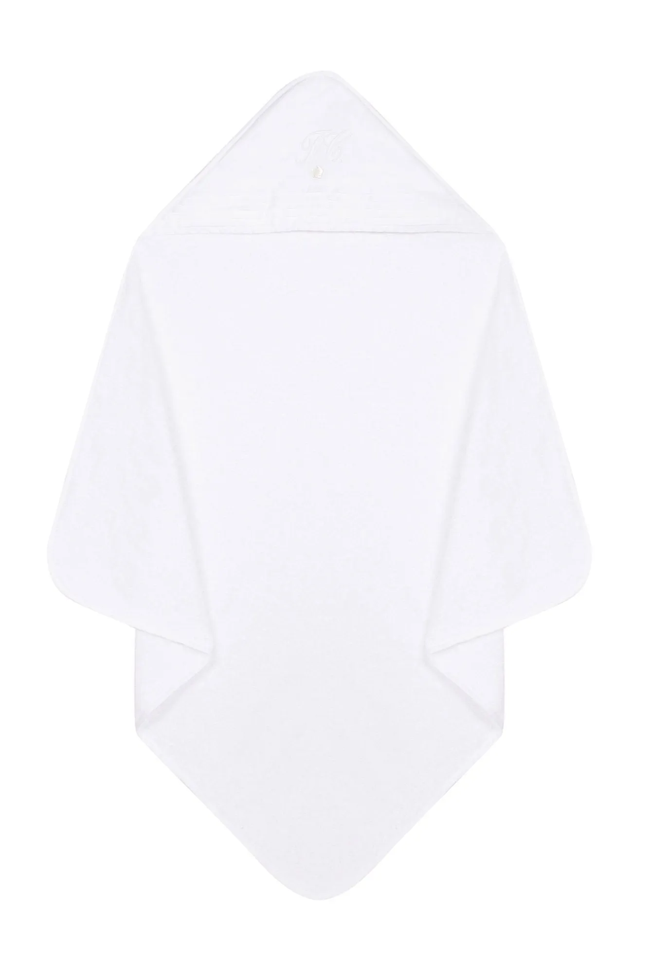 Cape de bain - Monogramme blanc