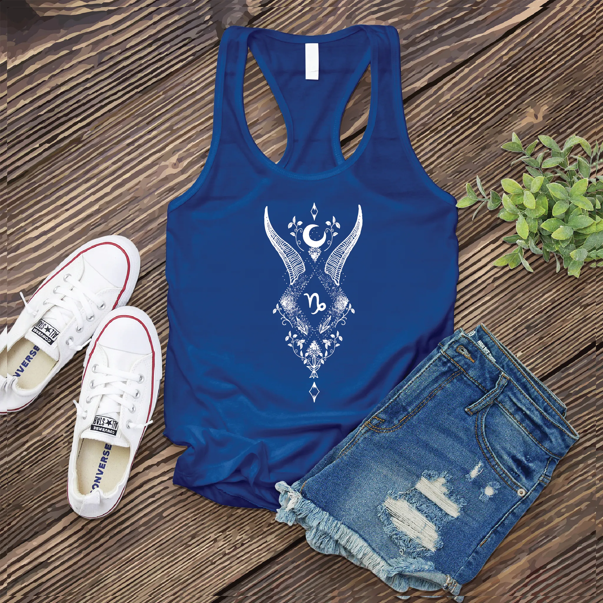 Capricorn Symbol Moon Women's Tank Top
