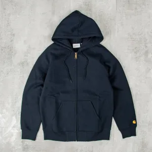 Carhartt WIP Chase Hooded Zip Jacket - Dark Navy / Gold