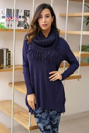 Cashmere Feel Side Slit Tunic