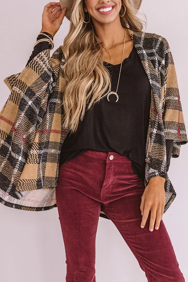 Check On Me Plaid Poncho