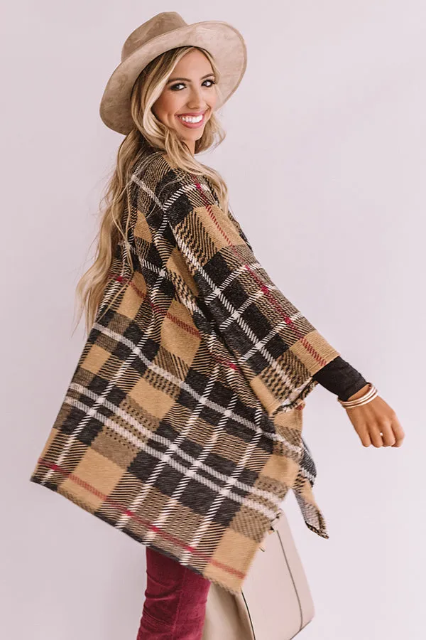 Check On Me Plaid Poncho