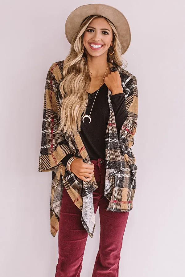 Check On Me Plaid Poncho