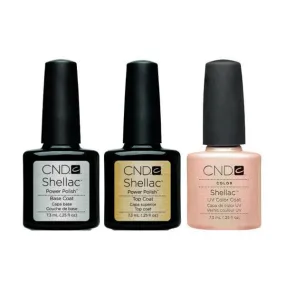 CND - Shellac Combo - Base, Top & Iced Coral