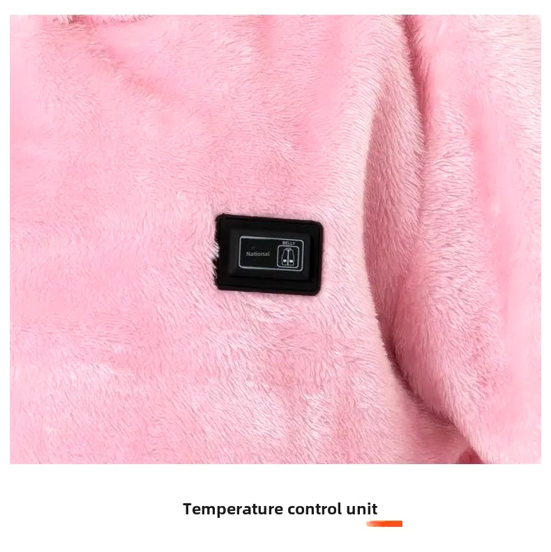 Coral Fleece Heated Hooded Sweatshirt