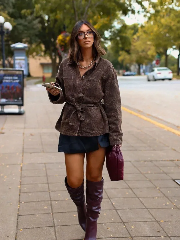 Cozied Up Leopard Print Jacket