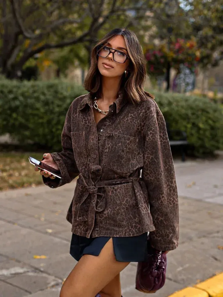 Cozied Up Leopard Print Jacket