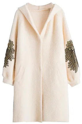 Della Light Beige Faux Fur Coat