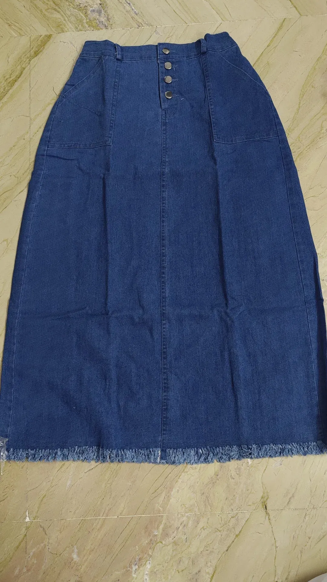 Denim long skirt