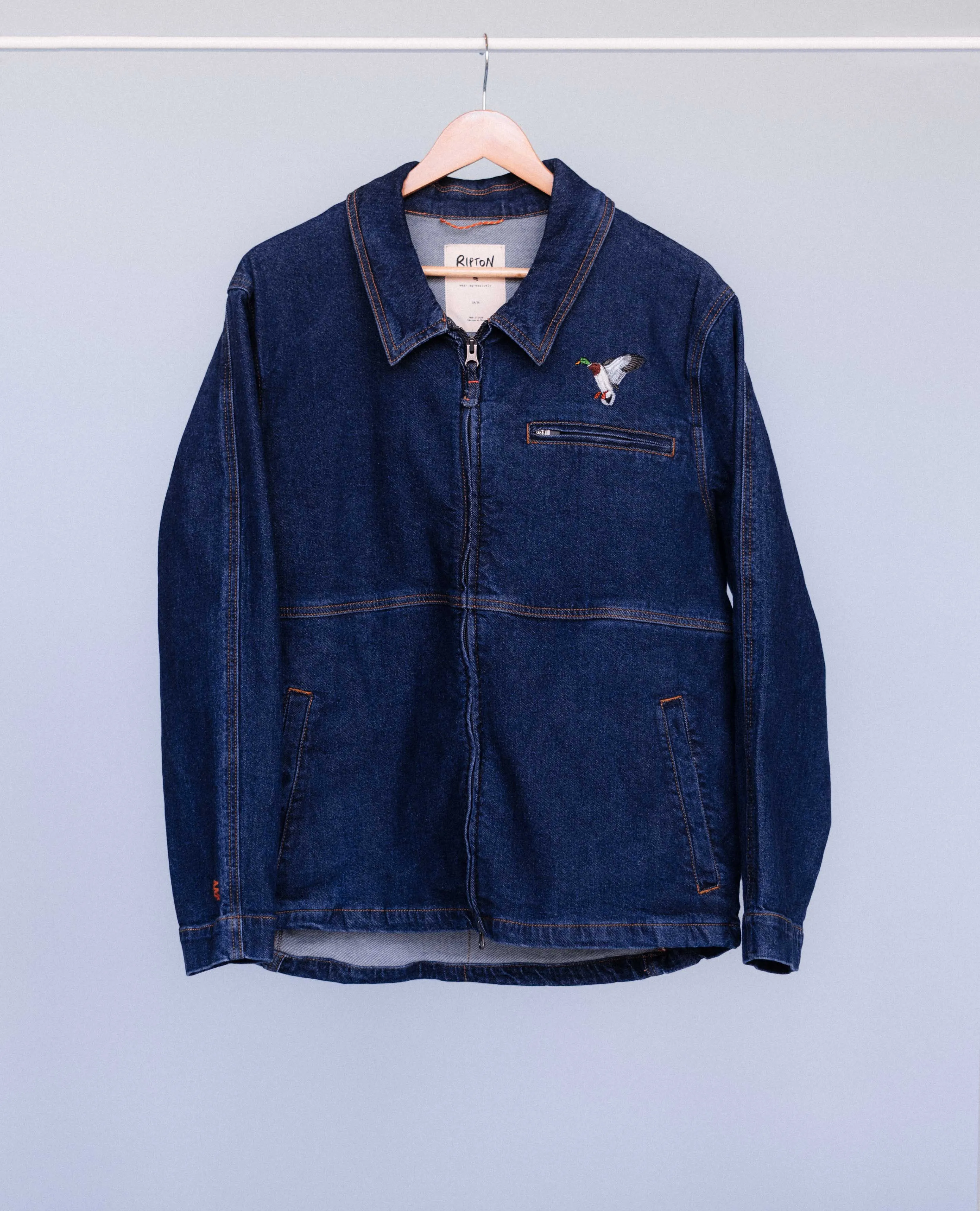 Denim Utility Jacket - Duck Embroidery