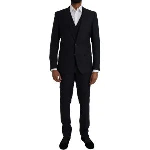 Dolce & Gabbana Blue Fantasy MARTINI Formal 3 Piece Suit