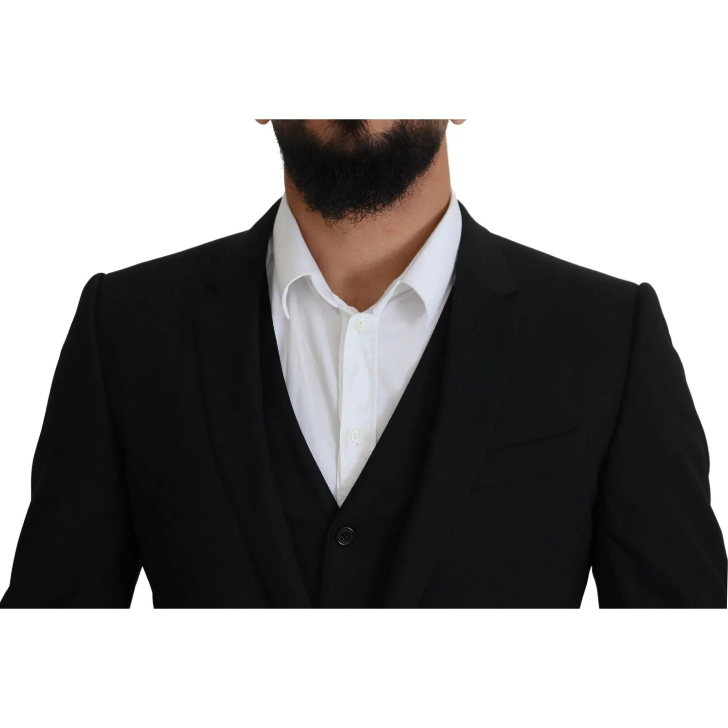 Dolce & Gabbana Elegant Black Martini Two-Piece Suit