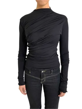 Donna Drape Top. Black