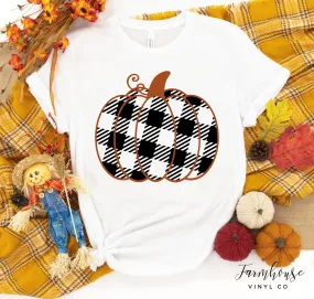 Fall Plaid Pumpkin Shirt