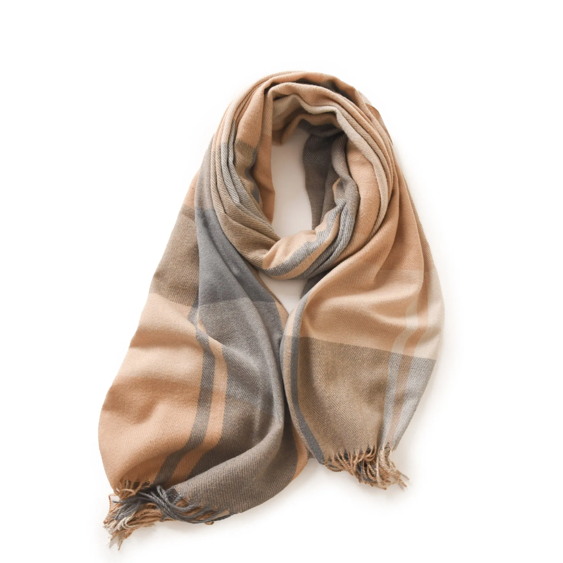 Fashion plaid cashmere scarf