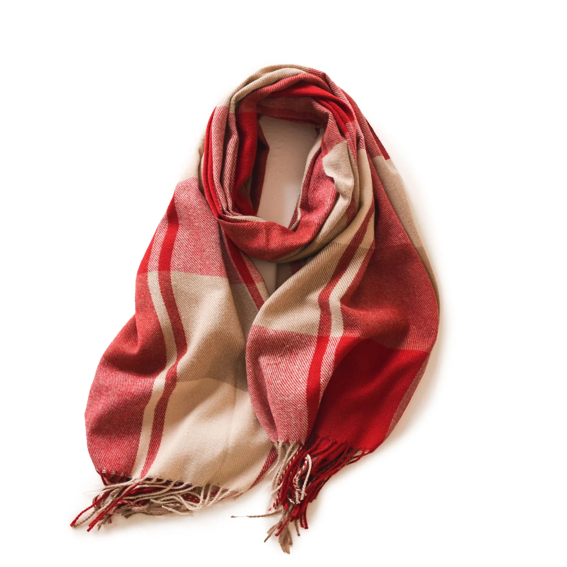 Fashion plaid cashmere scarf